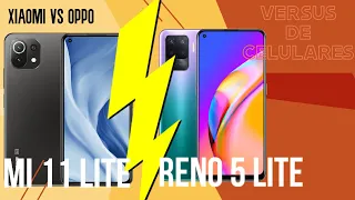 MI 11 LITE VS RENO 5 LITE (La Batalla Entre Celulares Ligeros Calidad-Precio).