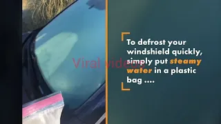 How to defrost your car windshield in seconds