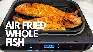 Ninja Foodi XL Grill WHOLE AIR FRIED fish | Air fryer crispy red snapper