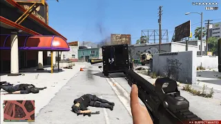 GTA 5 - First Person Ballas Shooting + Six Star Escape