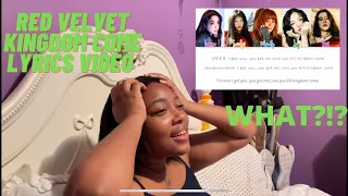 Red Velvet Kingdom Come Color Coded Lyrics Reaction (first time watching!)