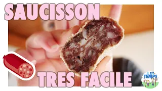 Faire son SAUCISSON MAISON au frigo (simple, rapide et sans boyaux)