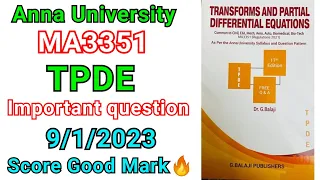 MA3351 important question | anna university | transforms and partial differential equations