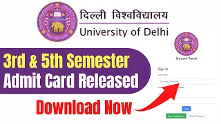 DU 3rd & 5th Semester Admit Card Released 2022 | Download Now | SOL Reporter.