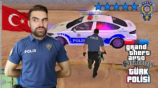 GTA SAN ANDREAS DA TÜRK POLİSİ OLDUM ! TÜRK POLİSİ ROLEPLAY