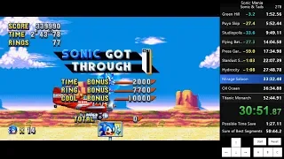 Sonic Mania (PC) - Sonic + Tails (v1.03) Speedrun in 51:58