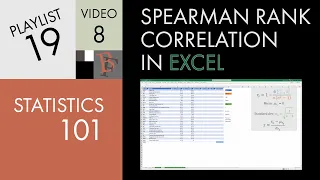 Statistics 101: Nonparametric Methods, Spearman Rank Correlation in Excel