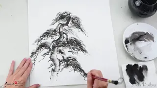 Он-лайн обучение суми-э "Сосна в японской живописи" http://online.sumie-art.ru/main