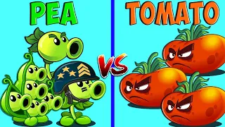 3 Ultomato Vs 3 Pea Plants - Who Will Win? - PvZ 2 Team Plant Vs Team Plant