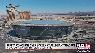 Some concerned video screen on Allegiant Stadium could cause traffic hazard