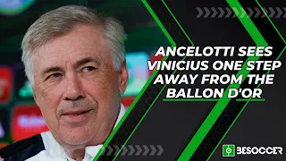 Ancelotti sees Vinicius one step away from the Ballon d'Or #besoccer #football