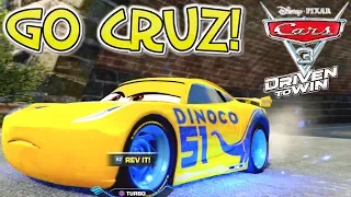 CARS 3 DRIVEN TO WIN DINOCO CRUZ RAMIREZ IS SO FAST! HUDSON HORNET PROTEGE RACING GAME FLORIDA TRACK
