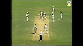 New Zealand behaving badly vs Australia at the WACA 1993. Fielder Andrew Jones has a huge dummy spit