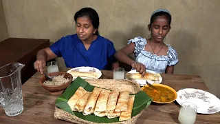 Masala Dosa with Mixed Vegetable Curry (Sambar) and Coconut Chutney ❤ Village Food Recipe