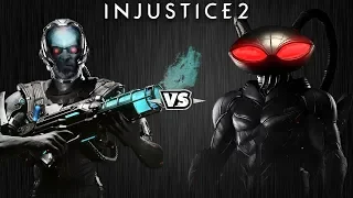 Injustice 2 - Мистер Фриз против Чёрного Манты - Intros & Clashes (rus)