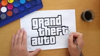 How to draw the gta logo - grand theft auto