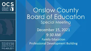 Onslow County Board of Education Meeting
