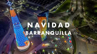 El árbol de navidad iluminado en Barranquilla