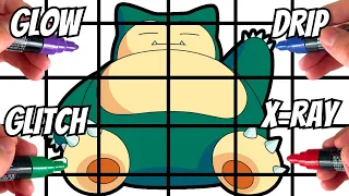 🤯💤 One Drawing, BUT IN 30 DIFFERENT ART Styles! SNORLAX
