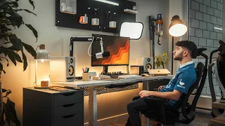 Modern Condo Desk Setup - Home Office Tour 2022