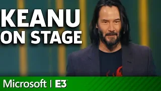 Cyberpunk 2077 Keanu Reeves On Stage Microsoft Xbox E3 2019