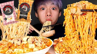 ASMR MR. PORKY 🐷 + SPICY FIRE NOODLES + NONGSHIM RAMEN + KIMCHI (Eating Sound) | MAR ASMR