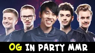 OG in party MMR — when you meet TI9 WINNERS in pub