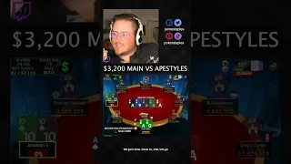 $3,200 Main vs Apestyles | PokerStaples Shorts