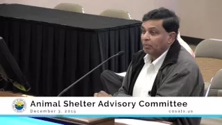 Animal Shelter Advisory Committee 12-3-15