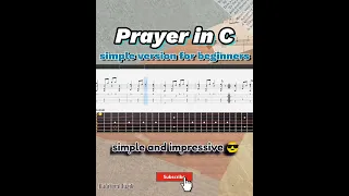 Simple way for Prayer in C Easy Fingerstyle Guitar Tutorial Tabs