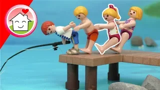 Playmobil Film Familie Hauser - Schulausflug zum Badesee - Video mit Lena für Kinder