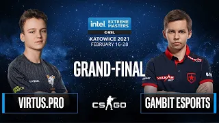 CS:GO:- Gambit Esports vs. Virtus.pro - IEM Katowice 2021 - Grand Final [ Overpass ] Map 4