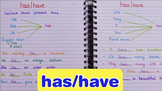 Has/Have || Usage of Has/Have || Has/Have made Easy|| English Grammar