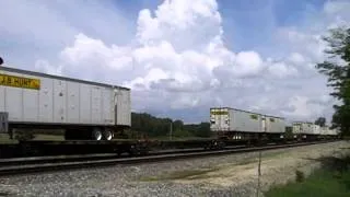 BNSF eastbound with a thunderstorm brewing