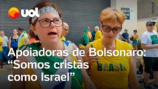 Apoiadoras de Bolsonaro vão para manifestação com bandeira de Israel: 'Somos cristãs como Israel'