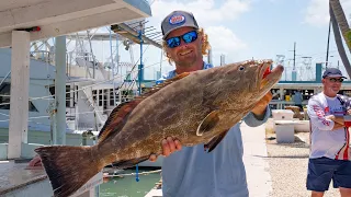 MONSTER 57lb Black Grouper - Opening Day Grouper Season Fishing Report