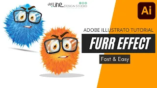 Illustrator Fur Effect : Adobe Illustrator fur cartoon character (fast and easy ) : DOT-A-LINE