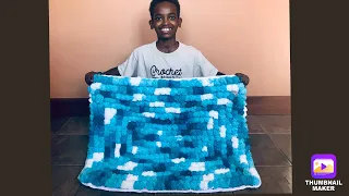 Easy Crochet Pom Pom Rug with Jonah's Hands (Show & Tell)