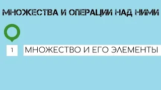 МНОЖЕСТВО И ЕГО ЭЛЕМЕНТЫ // ОСНОВНЫЕ ПОНЯТИЯ И ОПРЕДЕЛЕНИЯ