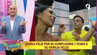 ¡Familia feliz! Karla Tarazona celebró su cumpleaños junto a Christian Domínguez y sus hijos