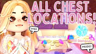 *EASY & FREE* 6,000+ DIAMONDS Royale High W/MUSIC! *ALL DIVINIA PARK CHEST LOCATIONS 2022* 🏰