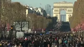 A 'national homage' to French rocker Johnny Hallyday began in Paris