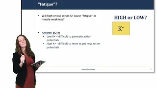 Cell Physiology: Potassium and Other Electrolytes