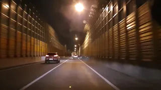 Timelapse drive... Night, Through Highway