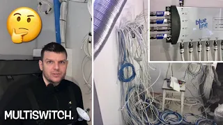 Instalacja sat-tv w domu jednorodzinnym,jak zrobić? Multiswitch bluline, konwerter quattro, dvbt2