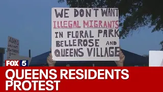 Queens residents protest migrant housing at Creedmoor Psychiatric Center