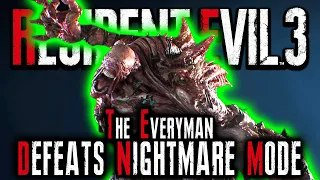 THE EVERYMAN BEATS NIGHTMARE MODE || Resident Evil 3 RE3 Nemesis Remake Full Game Cutscenes Gameplay