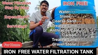 IRON FREE WATER FILTRATION TANK FOR HOME | INSTALLATION STEP BY STEP | PRICE | SERVICING(@DeePartha)