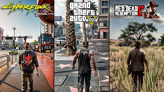 Which Game Has The Best Animation? | Red Dead Redemption 2 vs GTA 5 vs Cyberpunk 2077 Comparison