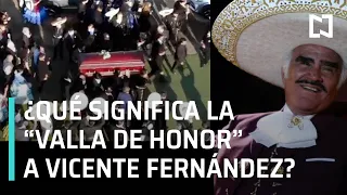 Sepelio de Vicente Fernández | Charros hacen valla de honor a Vicente Fernández - Las Noticias